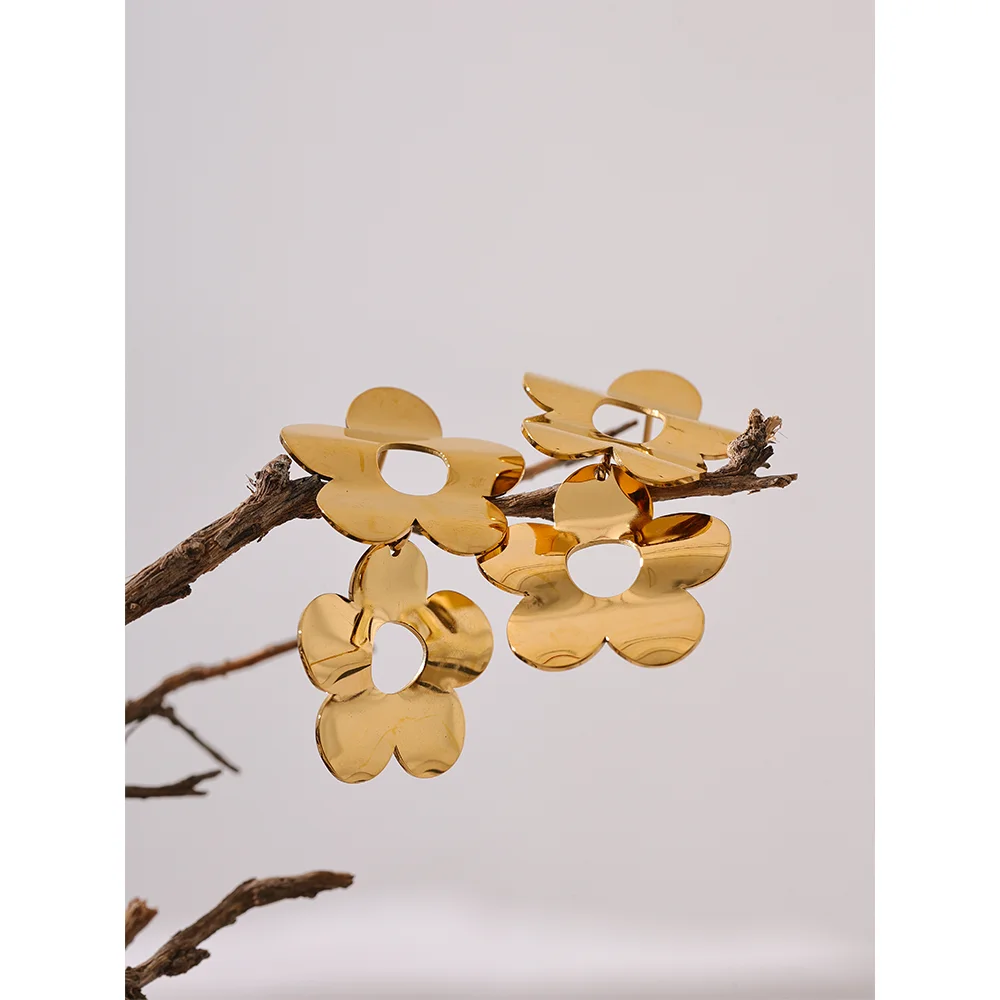 Yhpup-Boucles-d-Oreilles-en-Acier-Inoxydable-Bijoux-Hypoallerg-niques-en-M-tal-Lisse-Couleur-Rouille