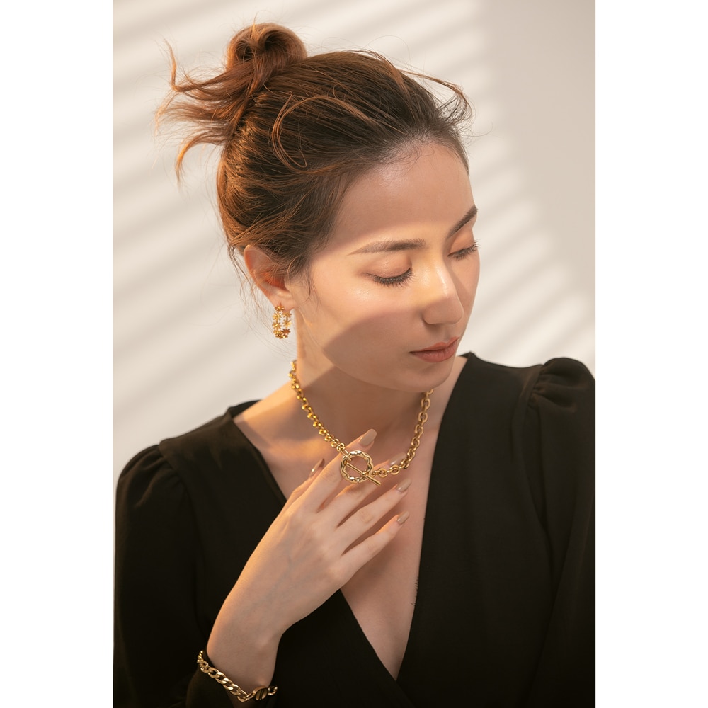 Yhpup-Collier-ras-du-cou-en-m-tal-dor-pour-femme-collier-breloques-en-acier-inoxydable