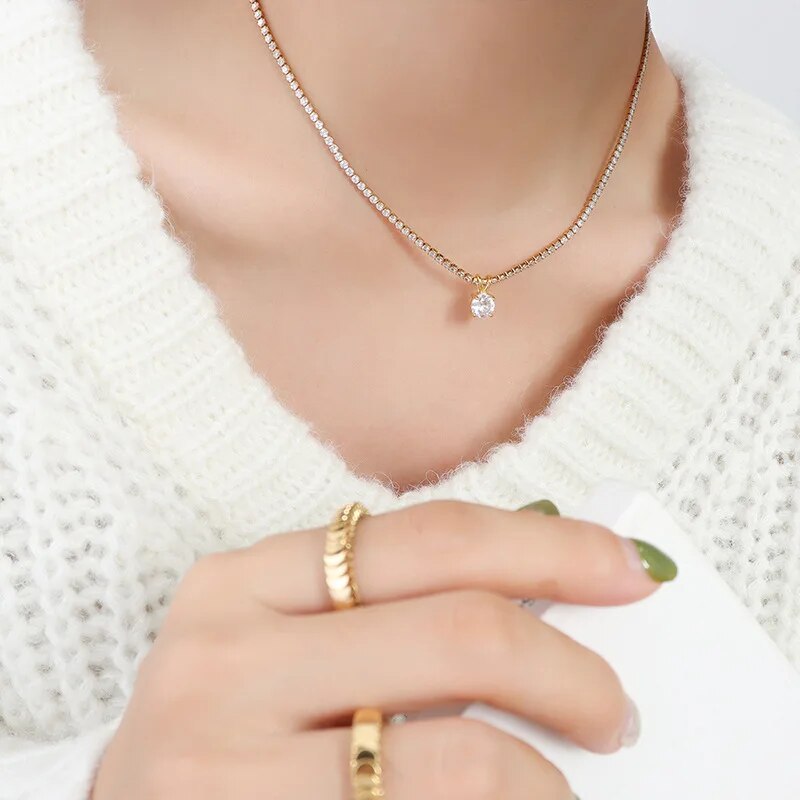 Collier-pendentif-en-acier-inoxydable-pour-femme-collier-de-tennis-JOCollar-tanche-cubique-contre-indiqu-m