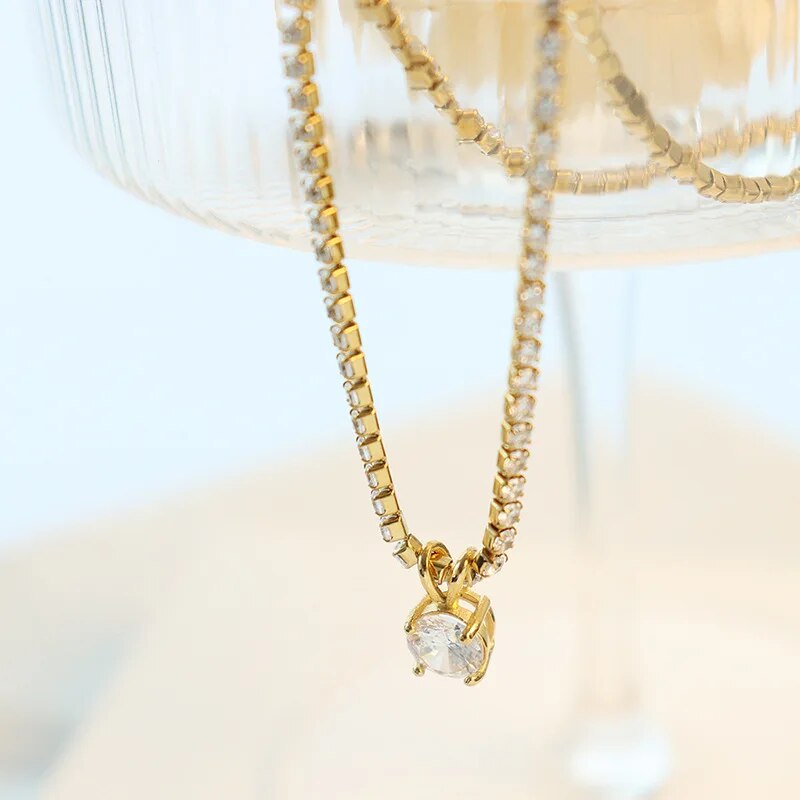 Collier-pendentif-en-acier-inoxydable-pour-femme-collier-de-tennis-JOCollar-tanche-cubique-contre-indiqu-m
