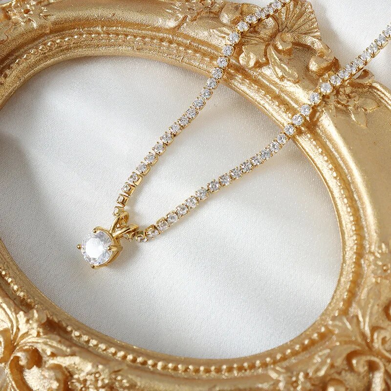 Collier-pendentif-en-acier-inoxydable-pour-femme-collier-de-tennis-JOCollar-tanche-cubique-contre-indiqu-m