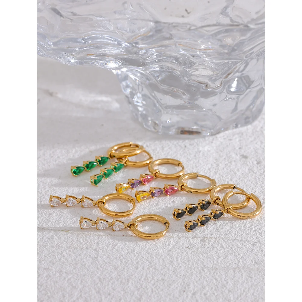 Yhpup-Boucles-d-oreilles-cr-oles-goutte-d-eau-en-acier-inoxydable-d-licat-brillant-color