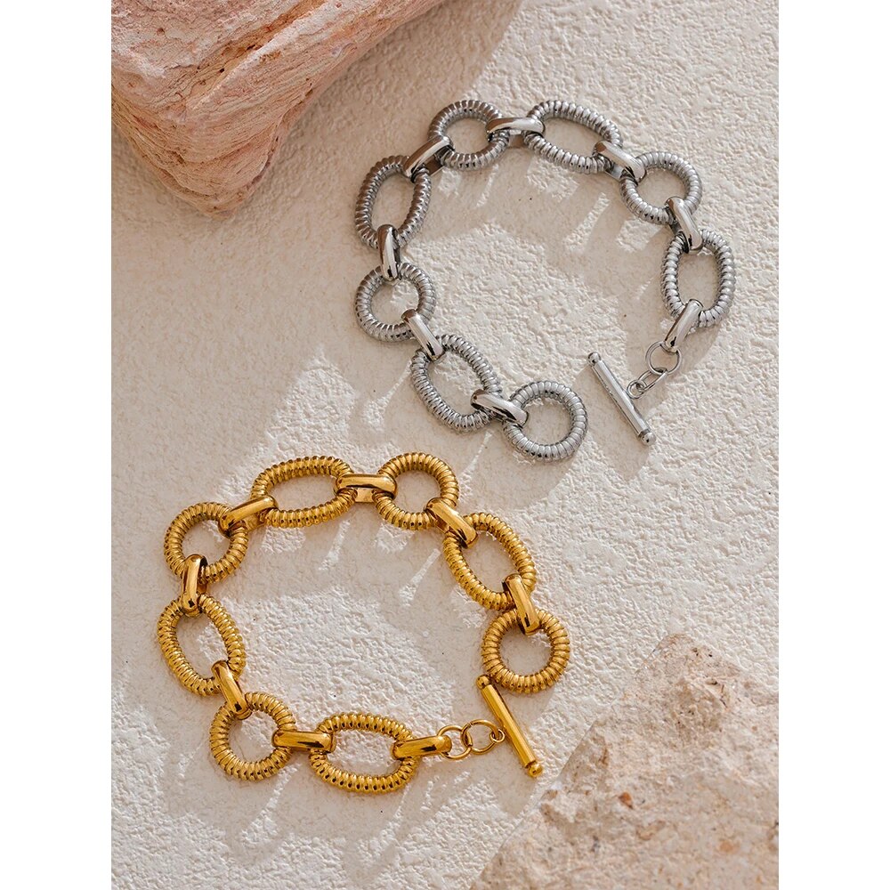 Yhpup-Bracelet-Ovale-Bergame-en-Acier-Inoxydable-pour-Femme-18K-Sweatshirts-Plaqu-s-Fermoirs-Bijoux-D