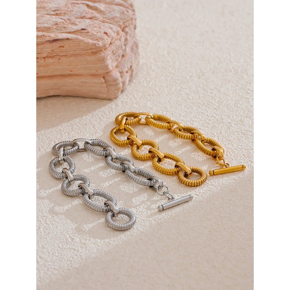 Yhpup-Bracelet-Ovale-Bergame-en-Acier-Inoxydable-pour-Femme-18K-Sweatshirts-Plaqu-s-Fermoirs-Bijoux-D