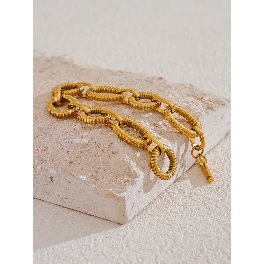 Yhpup-Bracelet-Ovale-Bergame-en-Acier-Inoxydable-pour-Femme-18K-Sweatshirts-Plaqu-s-Fermoirs-Bijoux-D