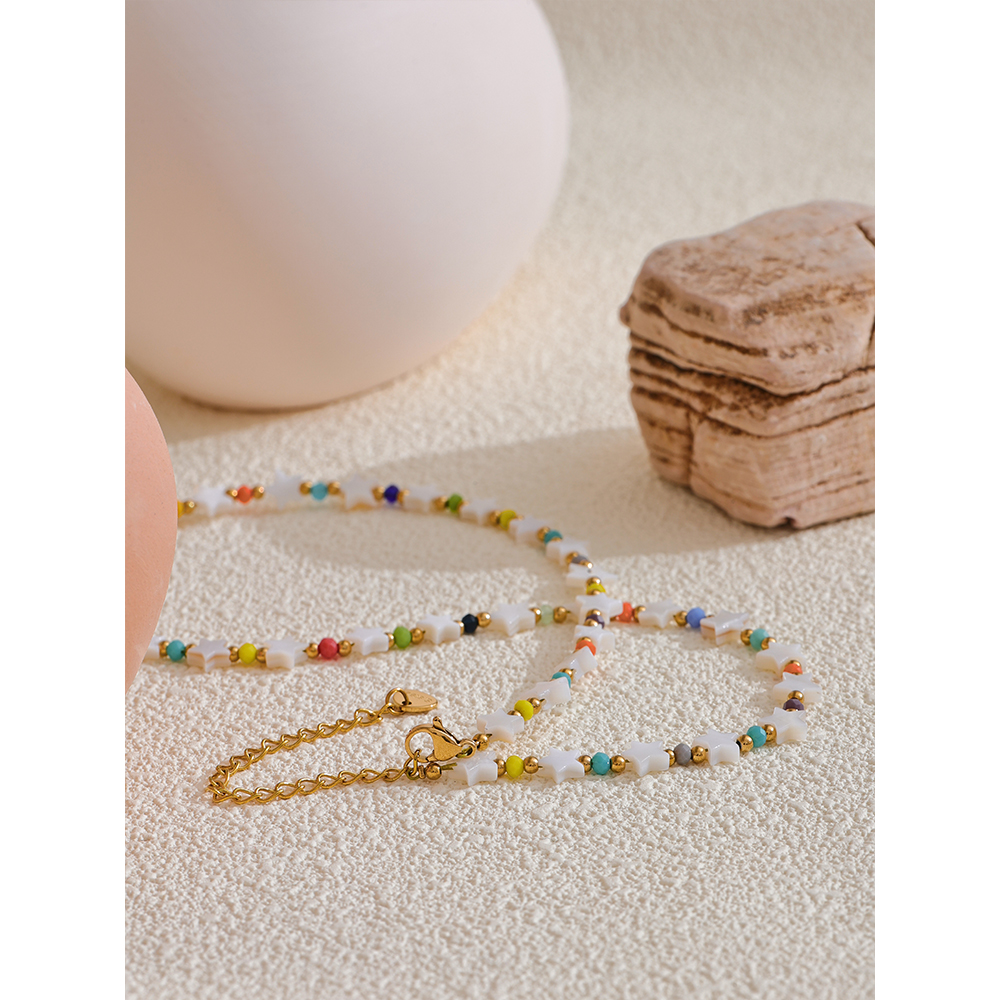 Yhpup-Collier-en-Acier-Inoxydable-avec-Coquille-Naturelle-toile-Clip-Color-Fait-la-Main-Bijoux-d