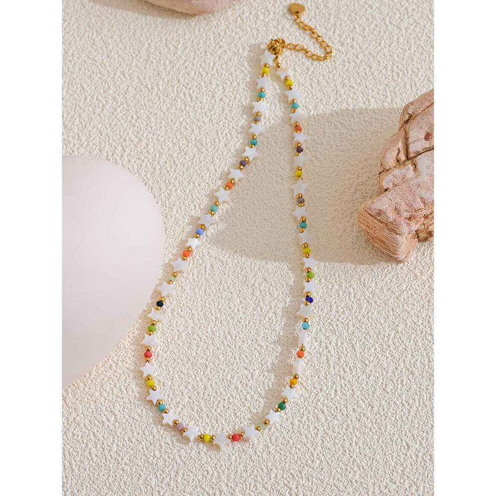 Yhpup-Collier-en-Acier-Inoxydable-avec-Coquille-Naturelle-toile-Clip-Color-Fait-la-Main-Bijoux-d
