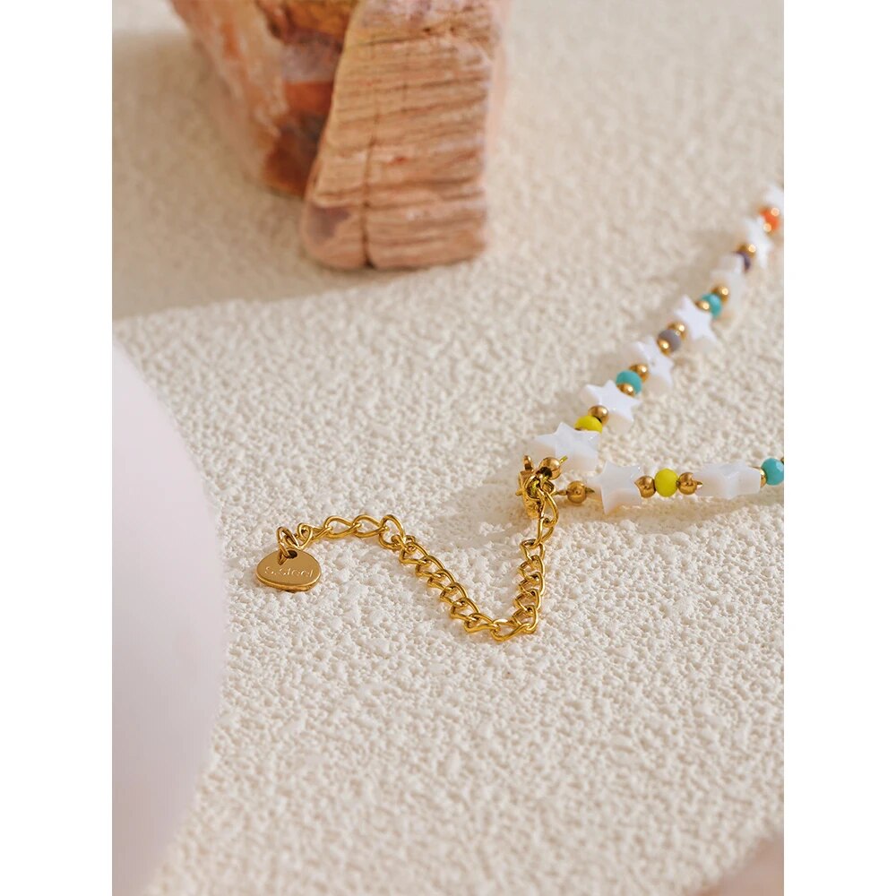 Yhpup-Collier-en-Acier-Inoxydable-avec-Coquille-Naturelle-toile-Clip-Color-Fait-la-Main-Bijoux-d