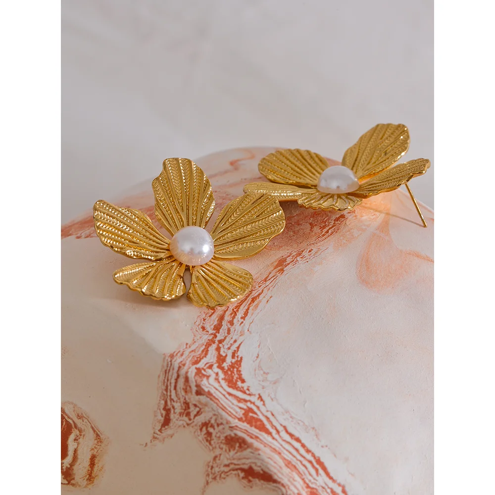 Yhpup-Boucles-d-Oreilles-Fleur-en-Acier-Inoxydable-pour-Femme-l-gantes-Breloque-en-M-tal