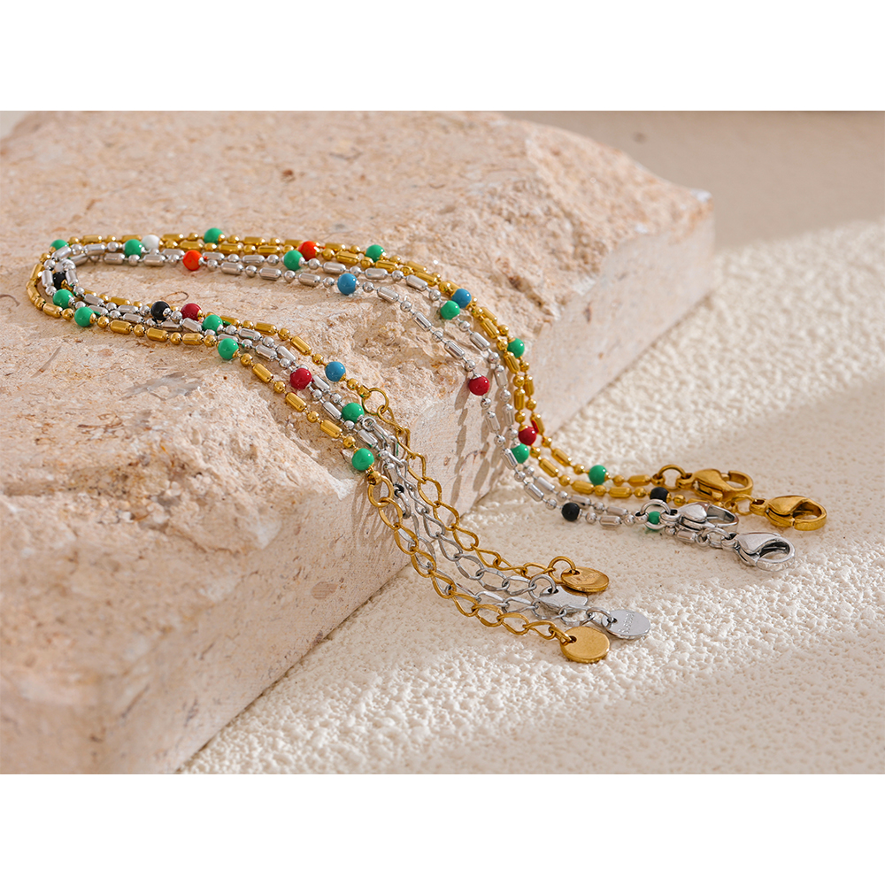 Yhpup-Bracelet-de-perles-en-mail-color-pour-femme-bracelet-de-poignet-sweat-shirts-plaqu-s