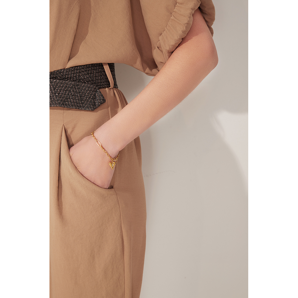 Yhpup-Bracelet-en-forme-de-c-ur-bijou-tendance-Double-couche-en-acier-inoxydable-Texture-m