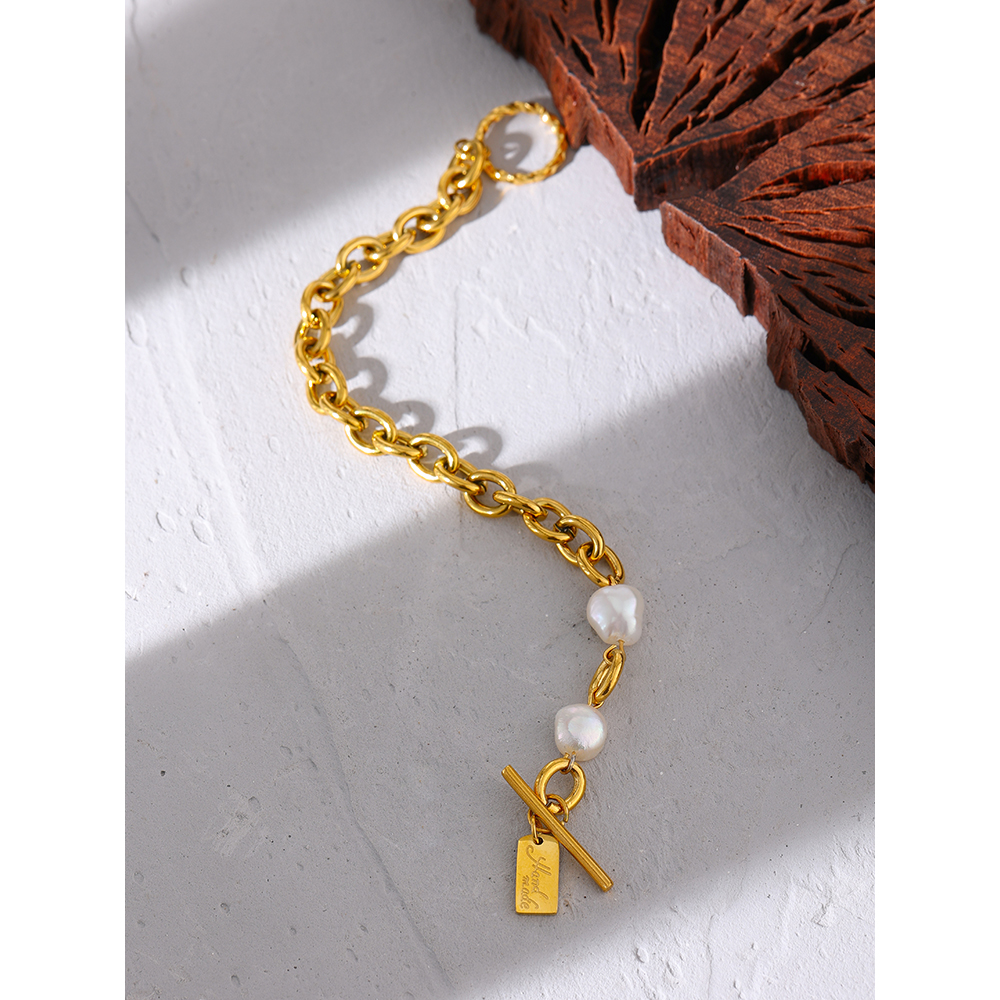 Yhpup-Bracelet-breloques-en-acier-inoxydable-bijoux-l-gants-perle-naturelle-accessoires-de-temp-rament-cadeau