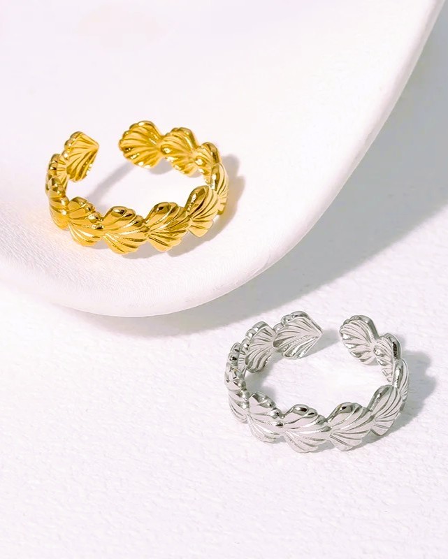 Rev-tement-PVD-Plaqu-Or-V-ritable-Or-18-Carats-Coquille-Acier-Inoxydable-304-Style-Marin-Plage-Tropical-R-sistant-L-Eau-Et-Ne-Ternit-Pas-Anneau-Ouvert2