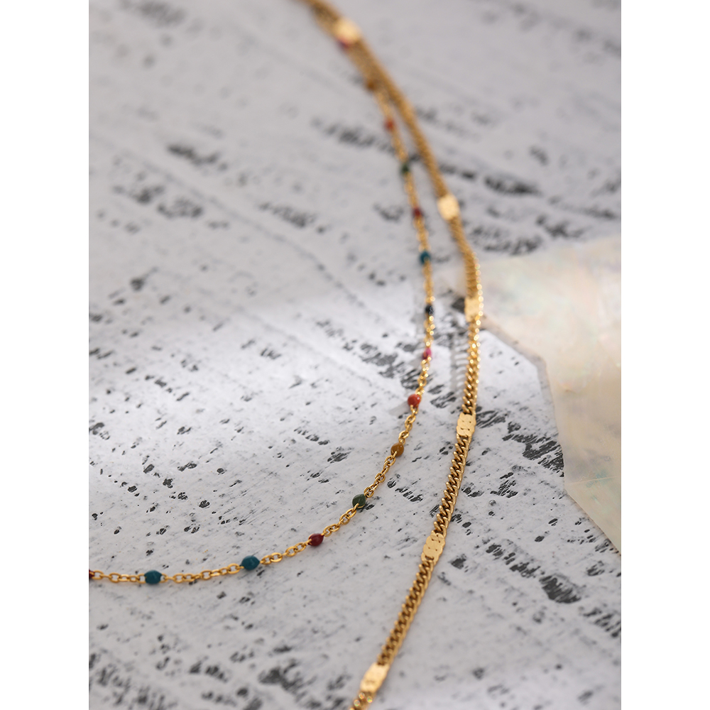 Yhpup-collier-pendentif-cornes-en-acier-inoxydable-mail-color-exquis-Double-couche-bijoux-de-temp-rament