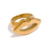 Yhpup-bague-l-vres-en-acier-inoxydable-bijou-tanche-Texture-m-tal-dor-cadeau