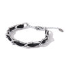 Yhpup-Bracelet-cha-ne-en-cuir-tendance-pour-Femme-Bijoux-en-acier-inoxydable-et-m-tal