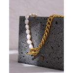 Yhpup-Collier-Cubain-en-Perles-ChimNatural-Bijoux-en-Acier-Inoxydable-M-tal-Or-Plaqu-18-K