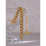 Yhpup-Collier-Cubain-en-Perles-ChimNatural-Bijoux-en-Acier-Inoxydable-M-tal-Or-Plaqu-18-K