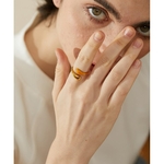 Yhpup-bague-en-acier-inoxydable-pour-femme-couleur-or-plaqu-Pvd-rose-Orange-mail-minimaliste-bijoux
