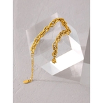 Yhpup-Bracelet-cha-ne-en-acier-inoxydable-pour-femmes-breloque-plaqu-or-18-K-Bijoux-d