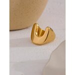 Yhpup-bague-personnalis-e-en-forme-de-U-en-m-tal-acier-inoxydable-couleur-or-18K