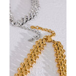 Yhpup-collier-et-Bracelet-en-acier-inoxydable-plaqu-or-18K-cha-ne-cubaine-ensemble-de-bijoux