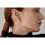 Yhpup-boucles-d-oreilles-Huggie-rondes-en-acier-inoxydable-minimaliste-Texture-m-tallique-dor-e-bijoux