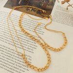 TOSOKO-ensemble-de-colliers-et-bracelets-en-acier-inoxydable-cha-ne-paisse-style-Hip-Hop-plaqu