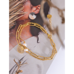 Yhpup-Bracelet-Coquille-Perle-Naturelle-pour-Femme-Bracelet-Fait-Main-Acier-Inoxydable-Document-Or-Accessoires-Attrayants