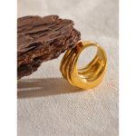 Yhpup-Bague-G-om-trique-en-Acier-Inoxydable-Plaqu-Or-18K-pour-Femme-Breloque-Large-en