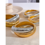 Yhpup-Bracelet-Punk-tanche-en-Acier-Inoxydable-pour-Femme-Optique-artificiel-astique-M-tal-Plaqu-Or
