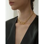 Yhpup-Collier-Pendentif-Cr-atif-en-Acier-Inoxydable-Serr-sur-le-Cou-D-claration-en-M