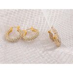 Yhpup-Boucles-d-oreilles-Huggie-Hoop-en-or-18-carats-Luxe-Bling-Cubic-Contre-indiqu-Conia