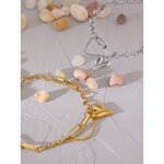 Yhpup-Bracelet-en-forme-de-c-ur-bijou-tendance-Double-couche-en-acier-inoxydable-Texture-m