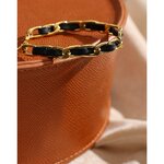Yhpup-Bracelet-cha-ne-en-cuir-tendance-pour-Femme-Bijoux-en-acier-inoxydable-et-m-tal