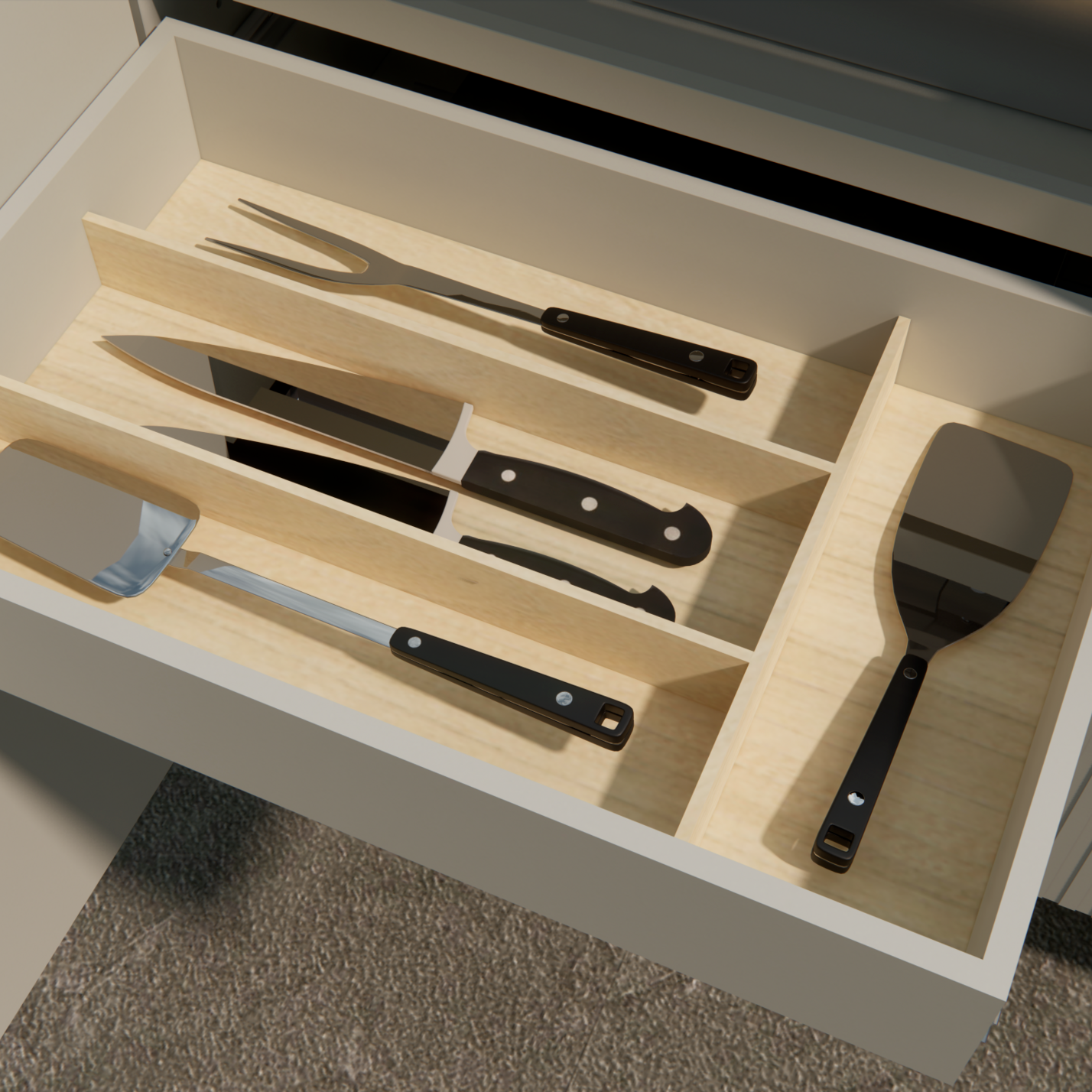 option tiroir citadine meuble cuisine exterieur