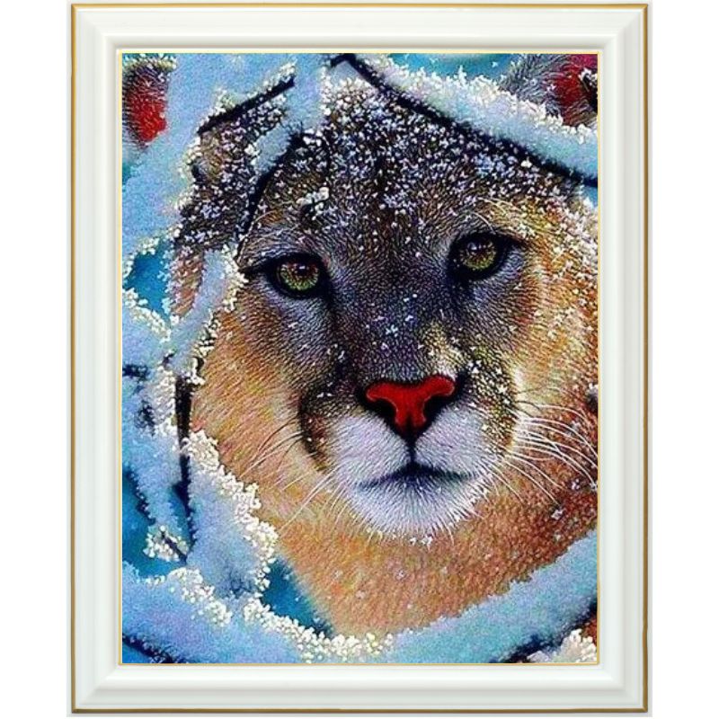 Diamond painting Puma delle nevi