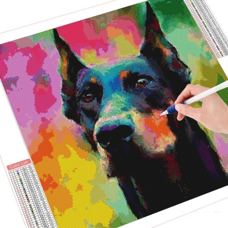 toile-dobermann-pop-art