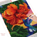 HUACAN-autocollants-muraux-en-diamant-Kit-de-peinture-de-fleurs-mosa-que-brod-e-oiseau-fleur