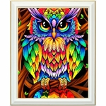 peinture-diamant-hibou-multicolore