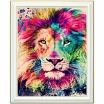 peinture-diamant-lion-multicolore