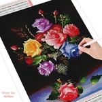 HUACAN-Diamant-Peinture-Nouveaut-Rose-Fleur-Pleine-Carr-rond-mosa-que-Vase-Floral-Broderie-D-coration