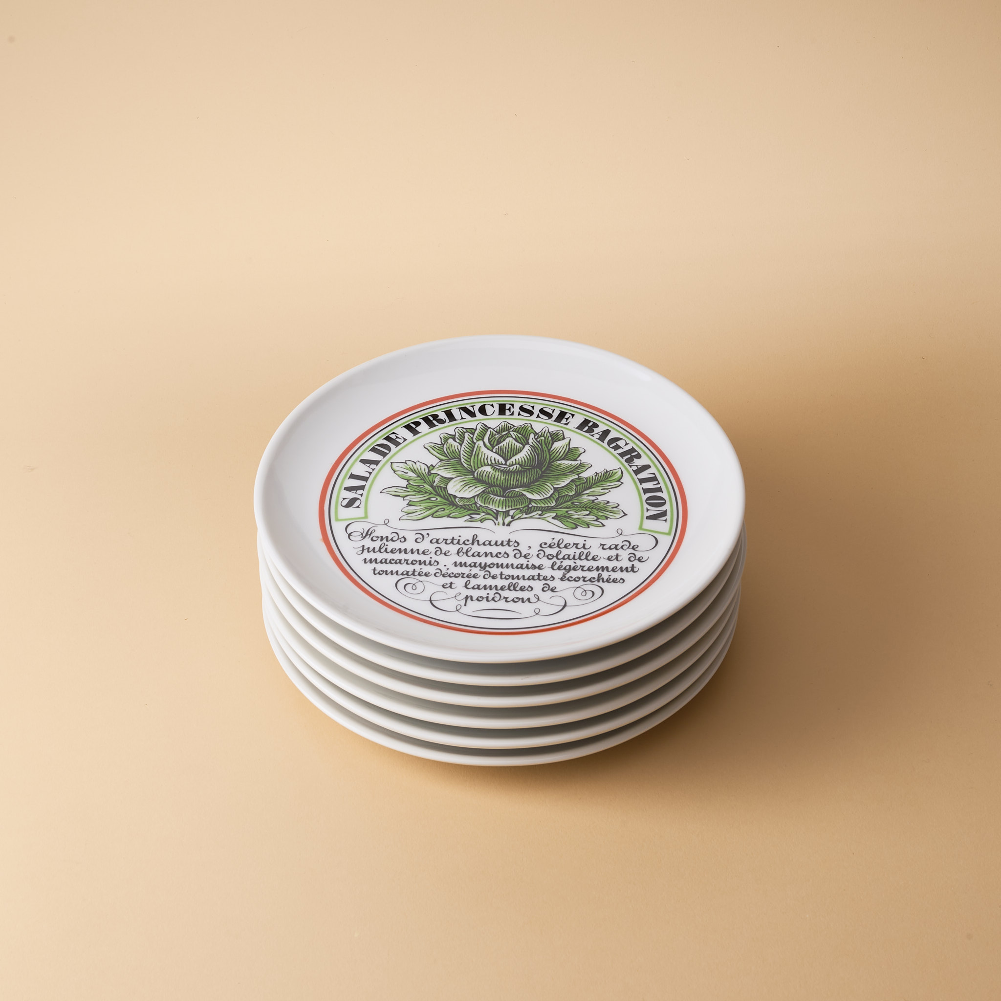 vaisselle ancienne assiettes à crudités Porcelaine de Paris