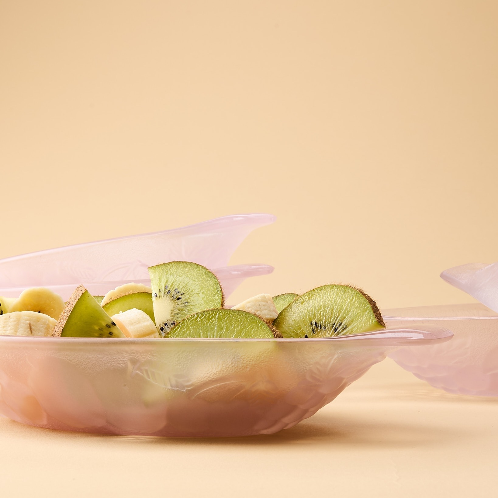 Vaisselle ancienne - Coupe à dessert en verre rose