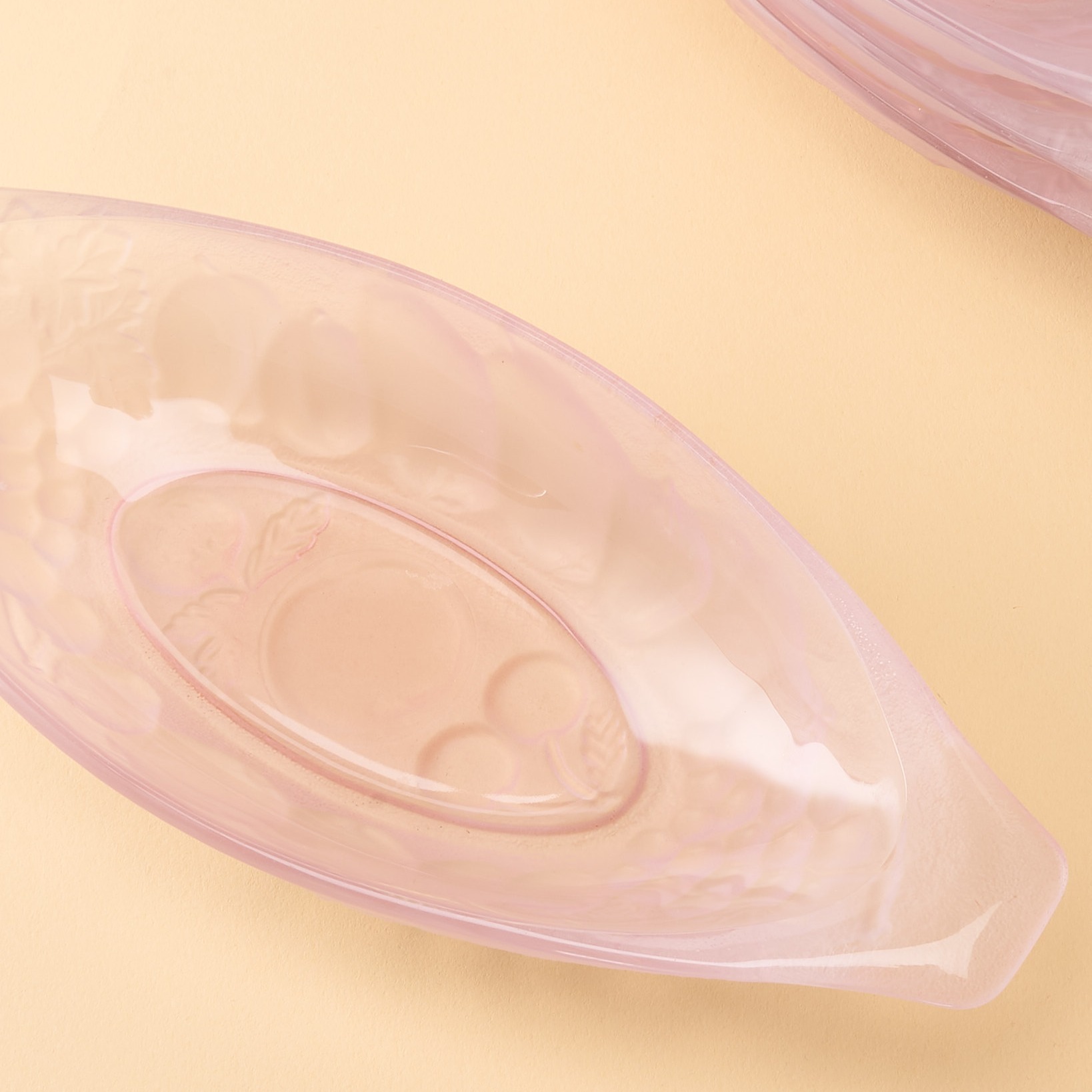 Vaisselle ancienne - Coupe à dessert en verre rose