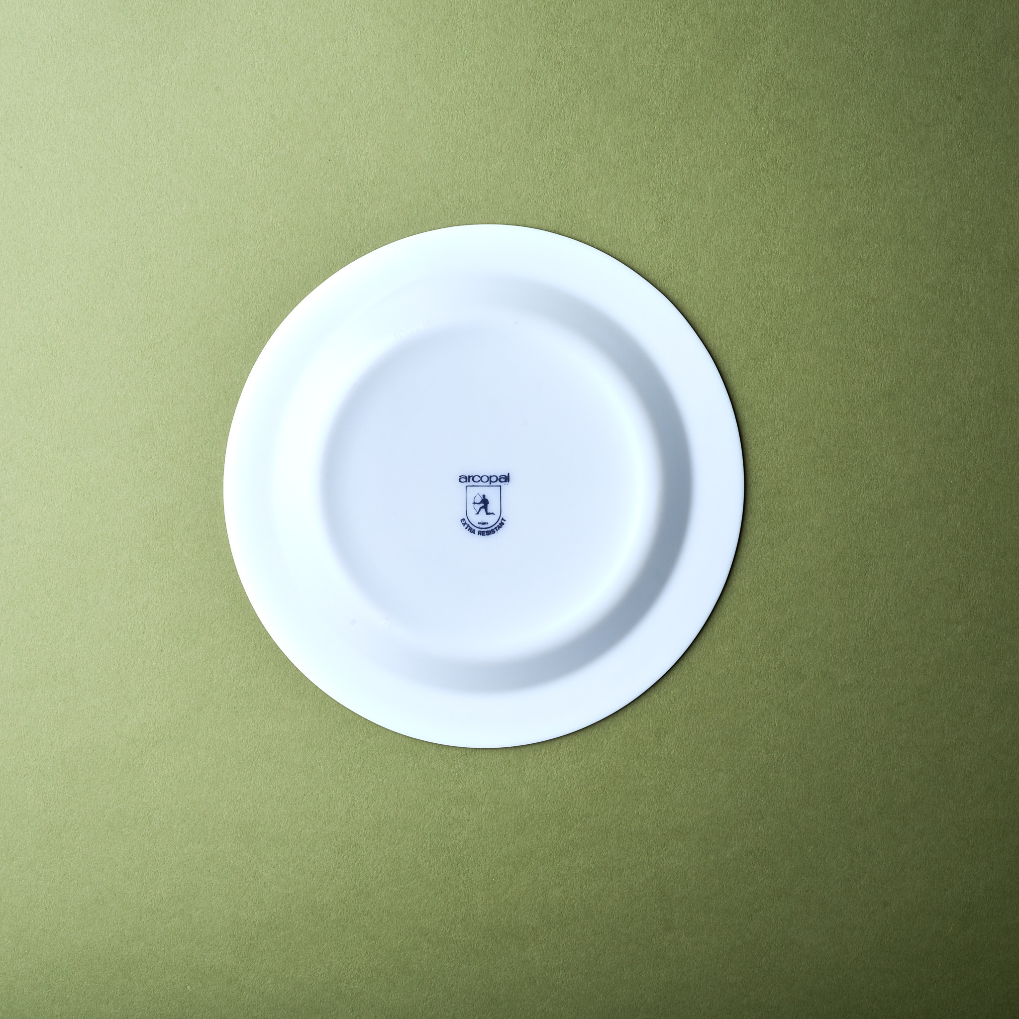 Lot De 6 Petites Assiettes Plates Arcopal France – Vintage Esso, Diamètre 19.5 Cm
