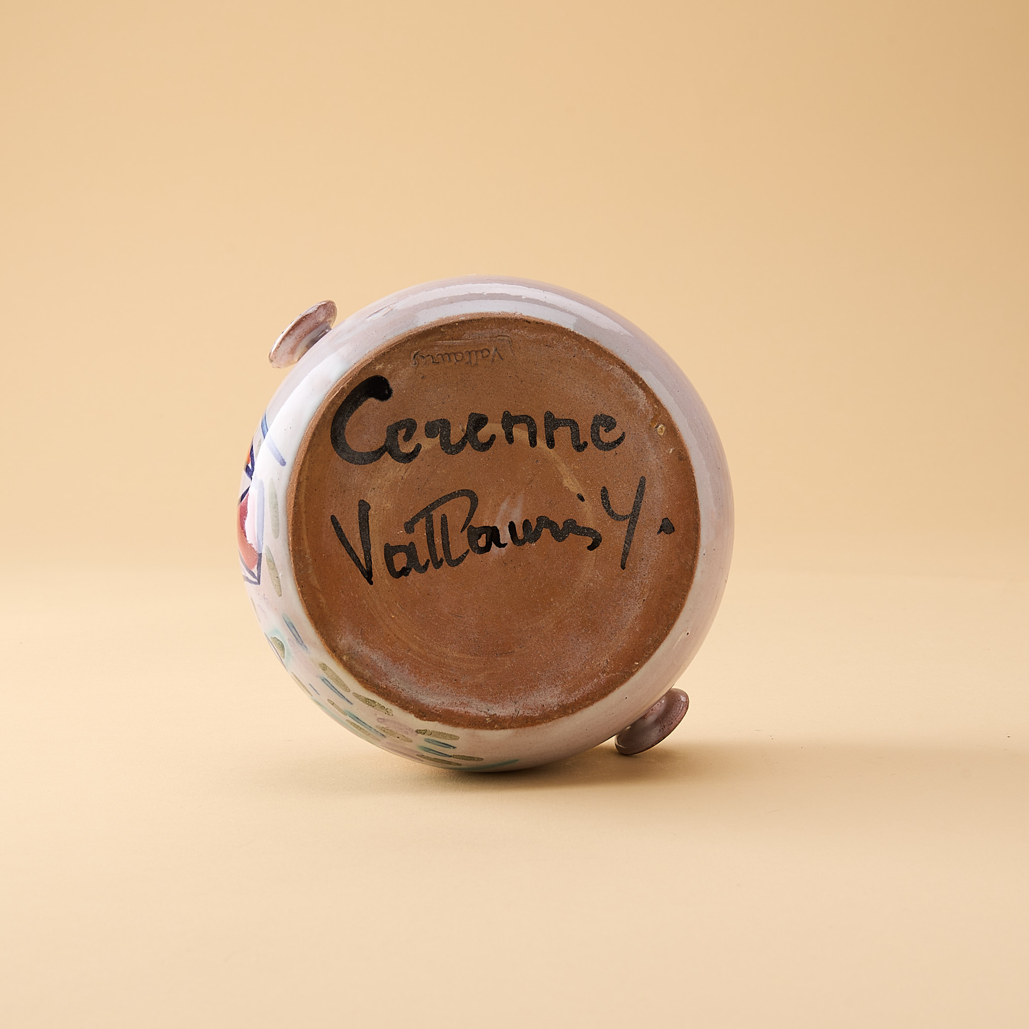Bougie upcyclée coulée dans un pot Vallauris