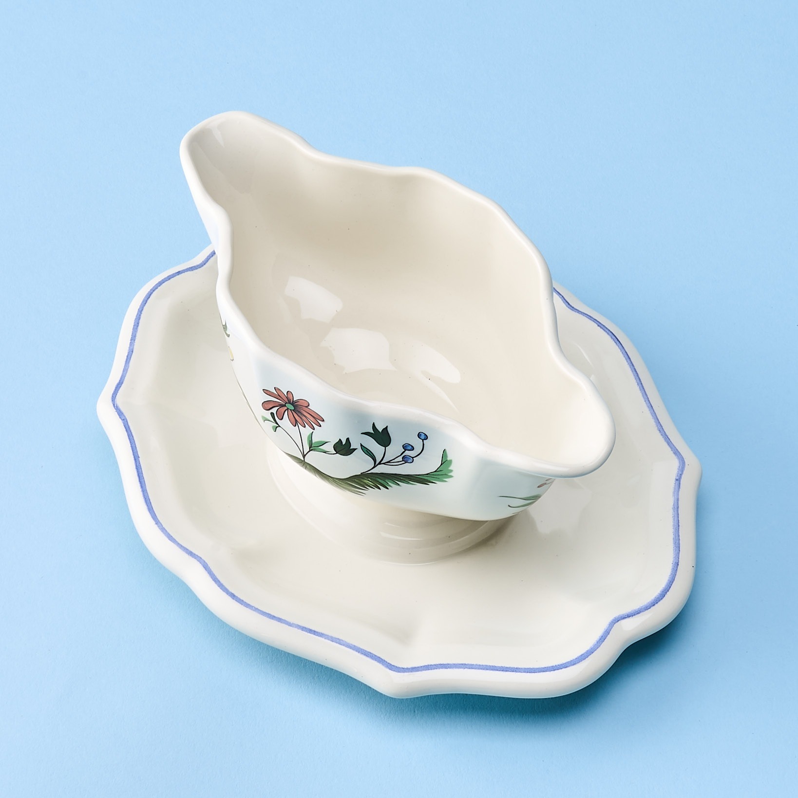 Saucière GIEN oiseaux de paradis