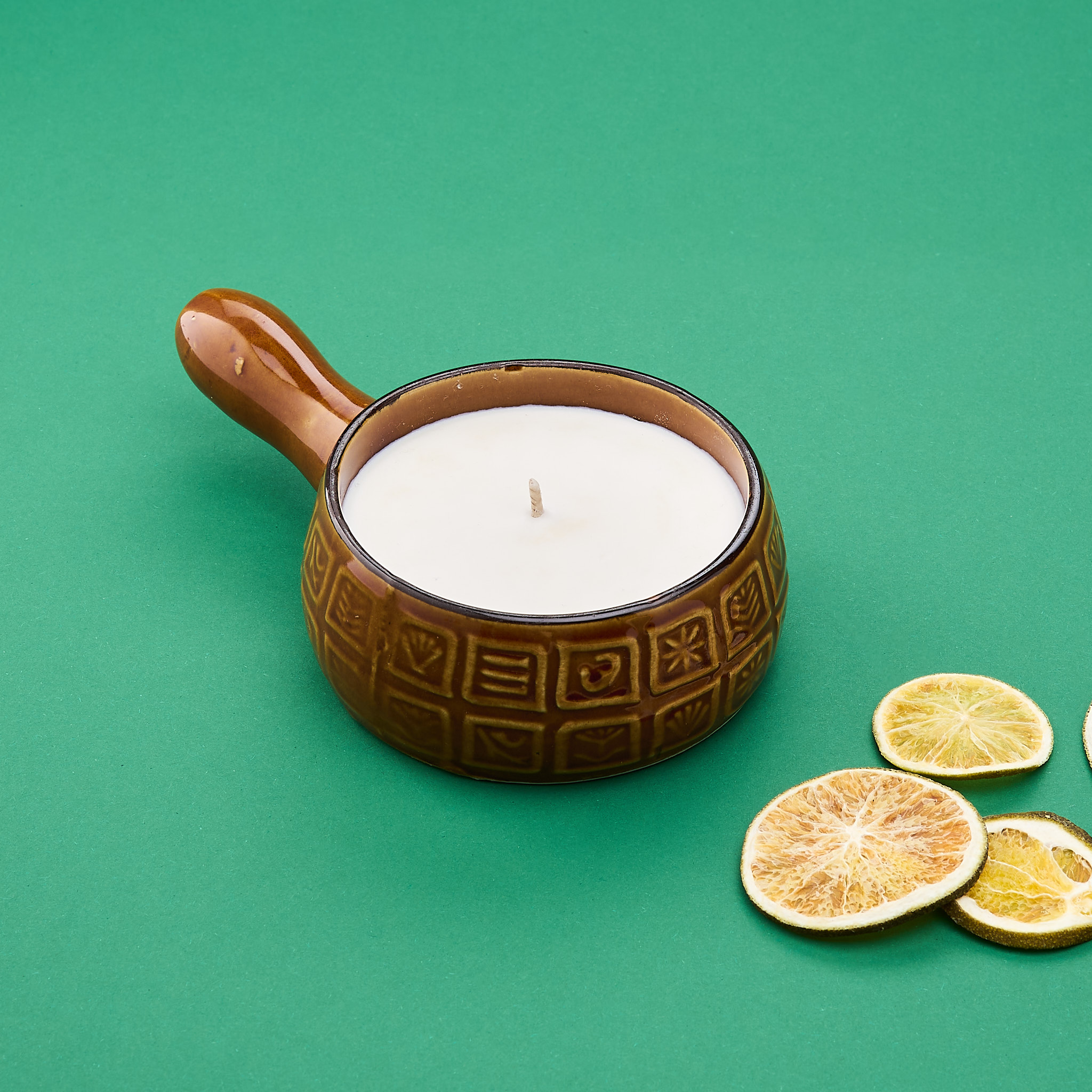 Bougies upcyclées parfum Bergamote fumée