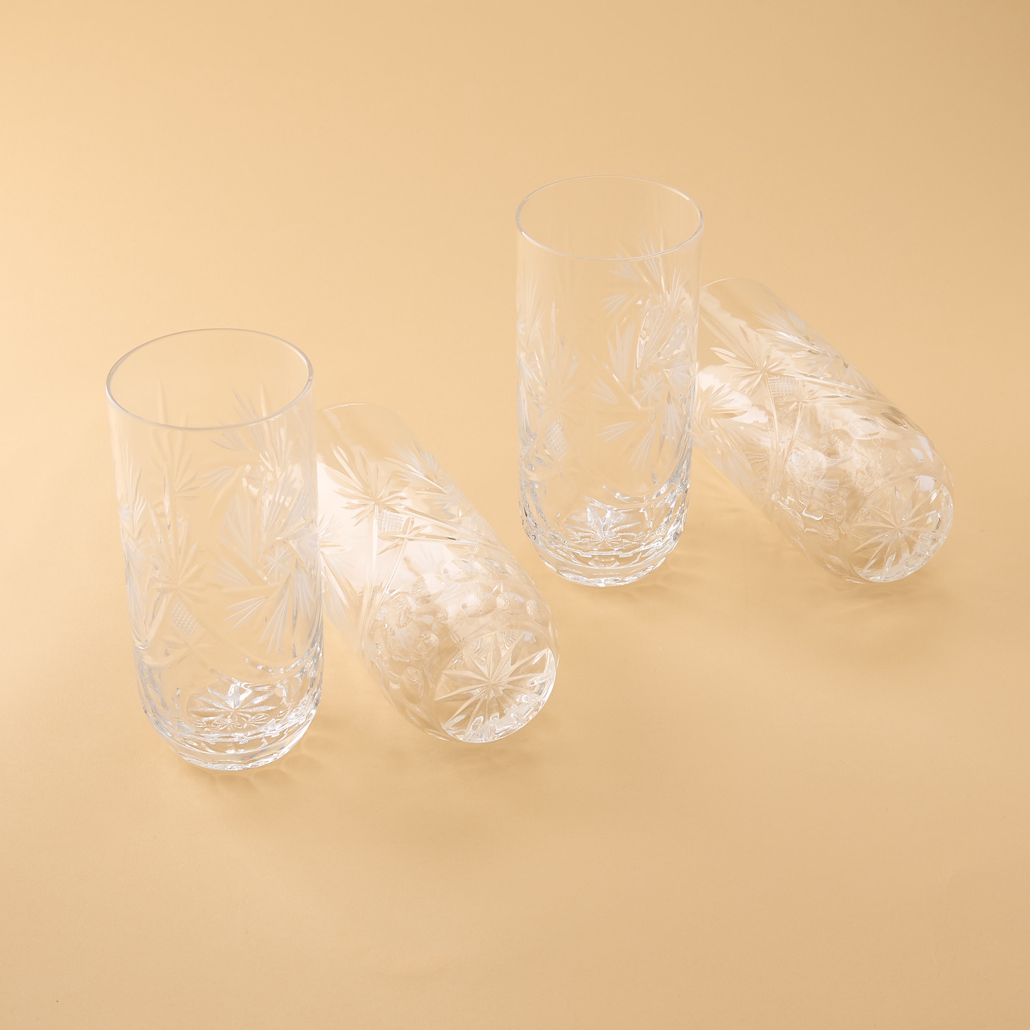 vaisselle ancienne verres taillés en cristal